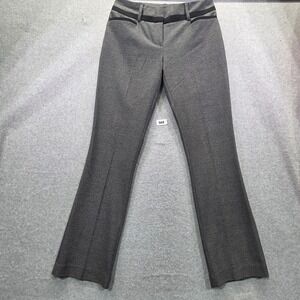 New York & Company 7th Avenue Dress Pants 2 Petite Gray Bootcut Contrast Piping